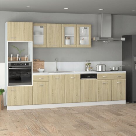 Frontpaneel vaatwasser Lyon 45x3x67 cm bewerkt hout sonoma eiken 3