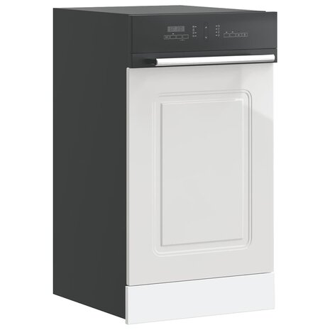 Vaatwasserpaneel Kalmar 45x1,5x57 cm bewerkt hout hoogglans wit 1