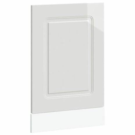 Vaatwasserpaneel Kalmar 45x1,5x57 cm bewerkt hout hoogglans wit 2