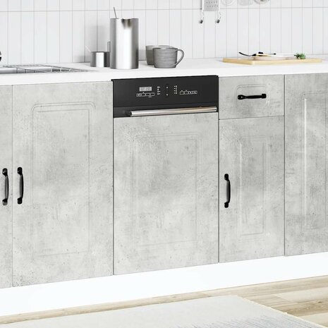Vaatwasserpaneel Kalmar 45x1,5x57 cm bewerkt hout betongrijs 3