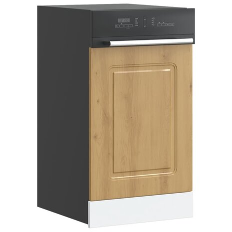 Vaatwasserpaneel Kalmar 45x1,5x57 cm bewerkt hout artisanaal eiken 1