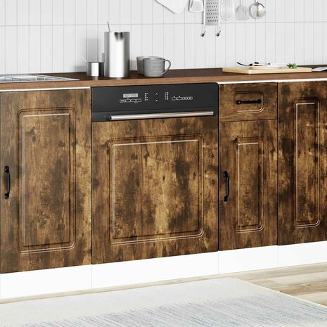 Vaatwasserpaneel Kalmar 60x1,5x57 cm bewerkt hout gerookt eiken 1