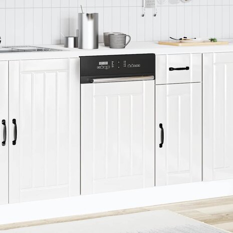Vaatwasserpaneel Lucca bewerkt hout hoogglans wit 3