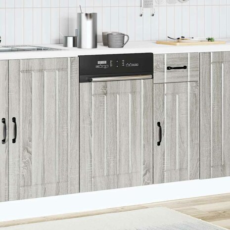 Vaatwasserpaneel Lucca bewerkt hout grijs sonoma eiken 3