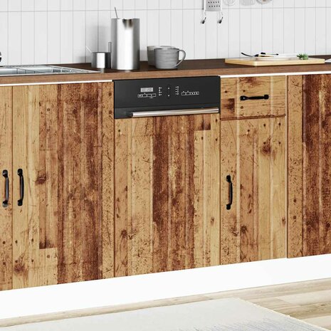 Vaatwasserpaneel Lucca bewerkt hout oud houtkleurig 3