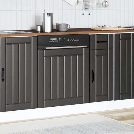 Vaatwasserpaneel Lucca bewerkt hout zwart 3