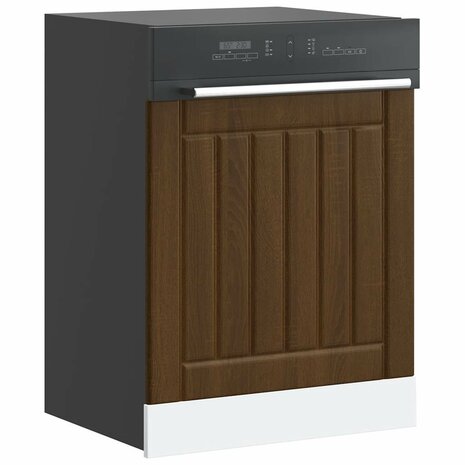 Vaatwasserpaneel Lucca bewerkt hout bruin eikenkleur 1