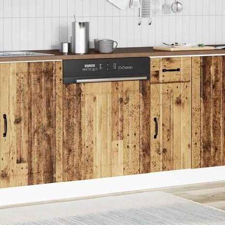 Vaatwasserpaneel Lucca bewerkt hout oud houtkleurig 3