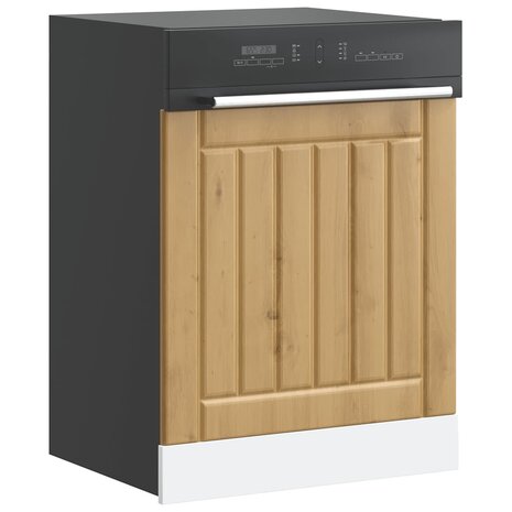 Vaatwasserpaneel Lucca bewerkt hout artisanaal eikenkleur 1