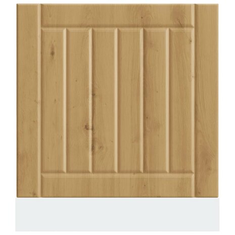 Vaatwasserpaneel Lucca bewerkt hout artisanaal eikenkleur 4