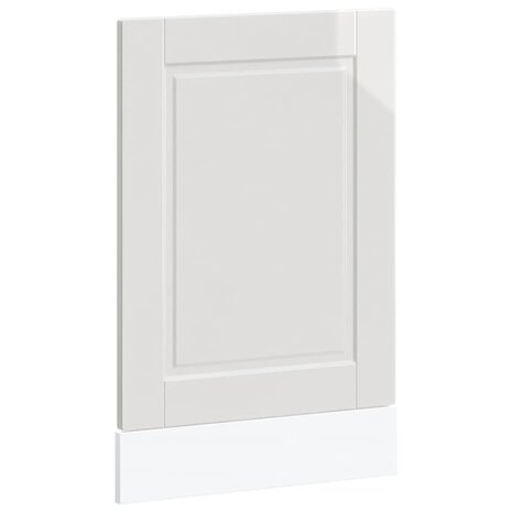 Vaatwasserpaneel Porto 45x1,5x57 cm bewerkt hout hoogglans wit 2