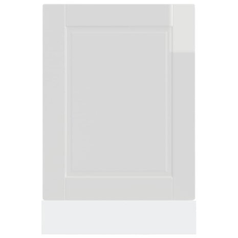 Vaatwasserpaneel Porto 45x1,5x57 cm bewerkt hout hoogglans wit 4