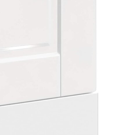 Vaatwasserpaneel Porto 45x1,5x57 cm bewerkt hout hoogglans wit 7