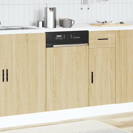 Vaatwasserpaneel Porto 45x1,5x57 cm bewerkt hout sonoma eikenkleur 3