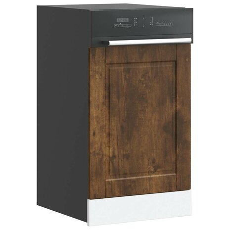 Vaatwasserpaneel Porto 45x1,5x57 cm bewerkt hout gerookt eiken 1