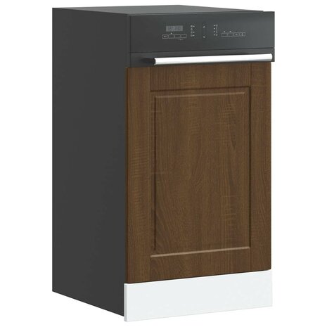 Vaatwasserpaneel Porto 45x1,5x57 cm bewerkt hout bruin eikenkleur 1