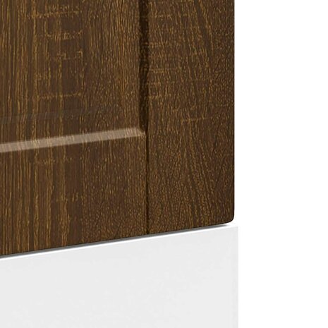 Vaatwasserpaneel Porto 45x1,5x57 cm bewerkt hout bruin eikenkleur 7