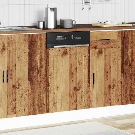 Vaatwasserpaneel Porto 45x1,5x57 cm bewerkt hout oud houtkleurig 3