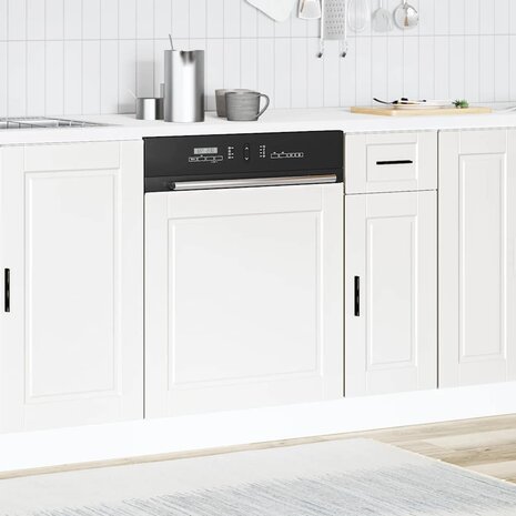 Vaatwasserpaneel Porto 60x1,5x57 cm bewerkt hout wit 3
