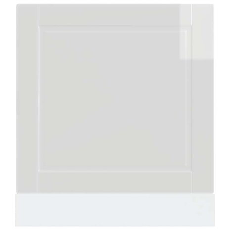 Vaatwasserpaneel Porto 60x1,5x57 cm bewerkt hout hoogglans wit 4