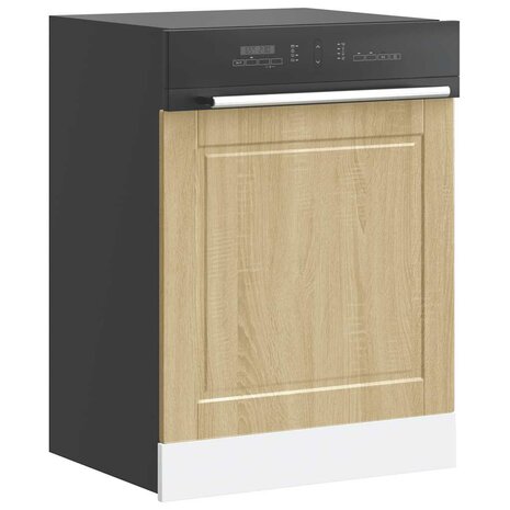 Vaatwasserpaneel Porto 60x1,5x57 cm bewerkt hout sonoma eikenkleur 1