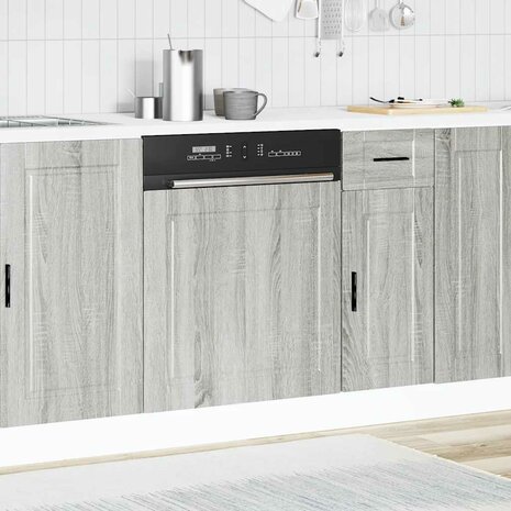 Vaatwasserpaneel Porto 60x1,5x57cm bewerkt hout grijs sonoma eiken 3