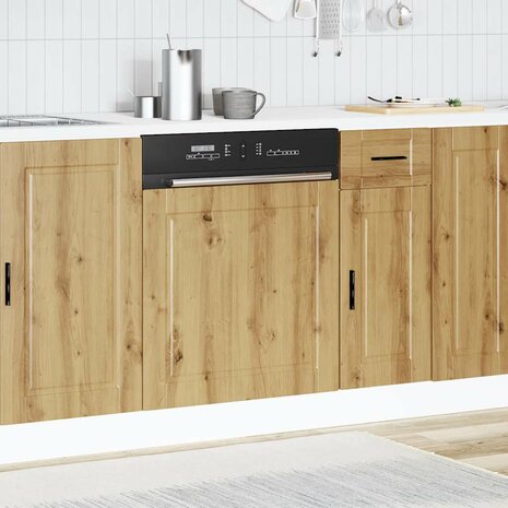 Vaatwasserpaneel Porto 60x1,5x57 cm bewerkt hout artisanaal eiken 3