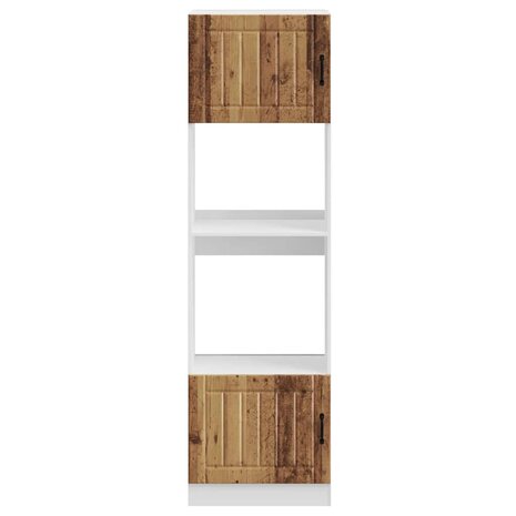 Ovenkasten 2 st Lucca bewerkt hout oud houtkleurig 4