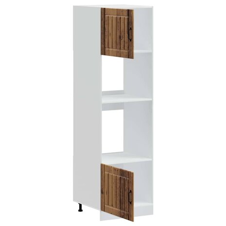 Ovenkasten 2 st Lucca bewerkt hout oud houtkleurig 5