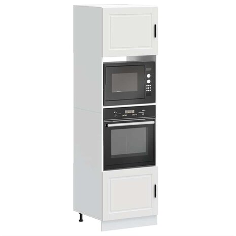 Ovenkasten 2 st Porto bewerkt hout wit 1