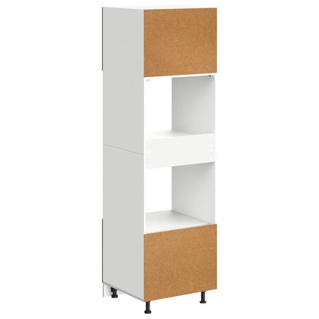 Ovenkast PORTO Zwart Eiken 60 x 57 x 207 cm Bewerkt hout 7