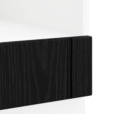 Ovenkast LUCCA Zwart eiken 60 x 46 x 81,5 cm Bewerkt hout 7