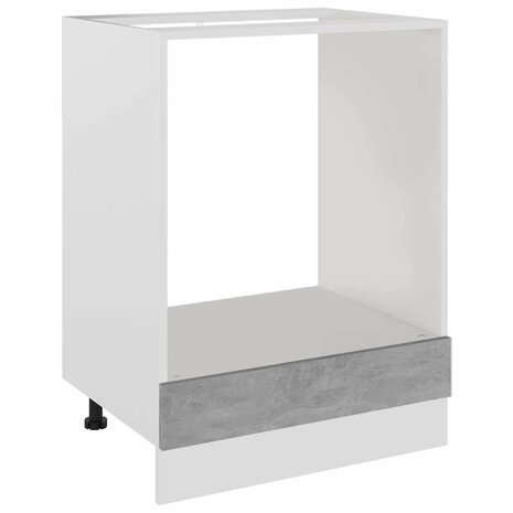 Ovenkast Lyon 60x46x81,5 cm bewerkt hout betongrijs 2