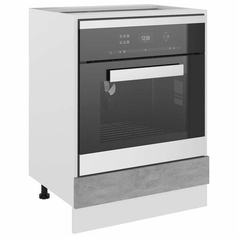 Ovenkast Lyon 60x46x81,5 cm bewerkt hout betongrijs 4