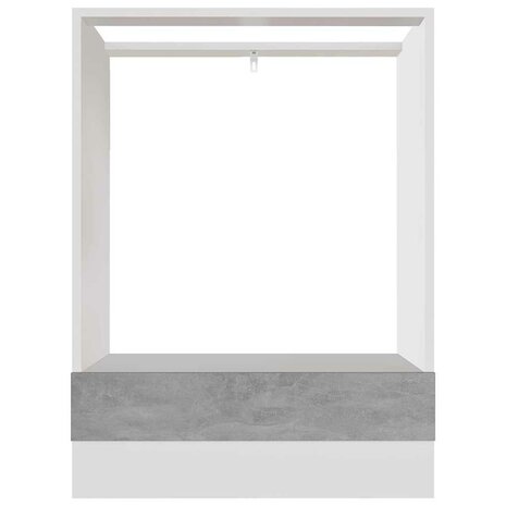 Ovenkast Lyon 60x46x81,5 cm bewerkt hout betongrijs 5