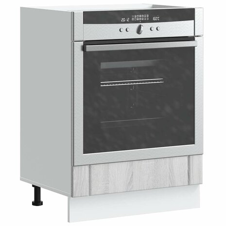Ovenkast Lucca bewerkt hout grijs sonoma eiken 1