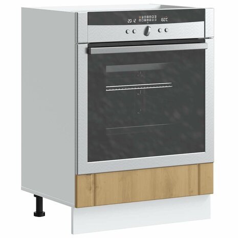 Ovenkast Lucca bewerkt hout artisanaal eikenkleur 1