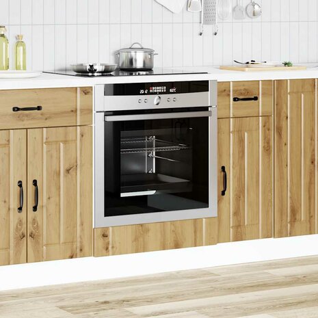 Ovenkast Lucca bewerkt hout artisanaal eikenkleur 3