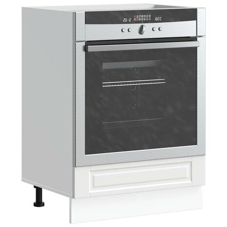 Ovenkast "Porto" bewerkt hout wit 1