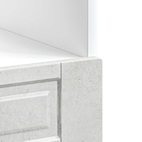 Ovenkast "Porto" bewerkt hout betongrijs 8