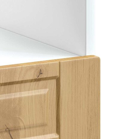 Ovenkast "Porto" bewerkt hout artisanaal eikenkleur 8