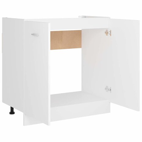 Wastafelonderkast Lyon 80x46x81,5 cm bewerkt hout wit 6