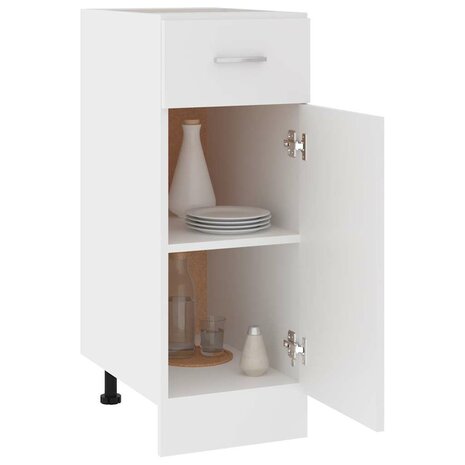 Onderkast met lade Lyon 30x46x81,5 cm bewerkt hout wit 4
