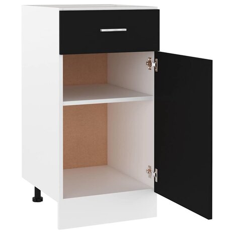 Onderkast met lade Lyon 40x46x81,5 cm bewerkt hout zwart 5