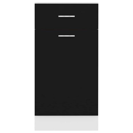 Onderkast met lade Lyon 40x46x81,5 cm bewerkt hout zwart 7