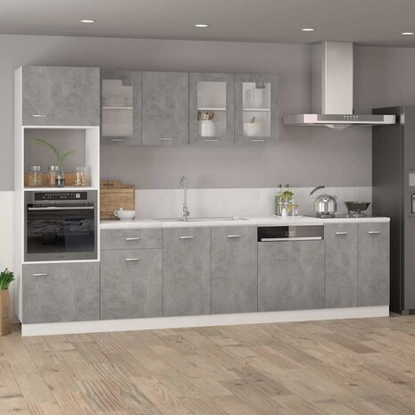 Onderkast met lade Lyon 50x46x81,5 cm bewerkt hout betongrijs 3