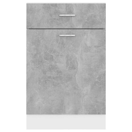 Onderkast met lade Lyon 50x46x81,5 cm bewerkt hout betongrijs 7