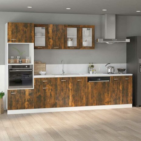 Onderkast Lyon 60x46x81,5 cm bewerkt hout gerookt eikenkleurig 1