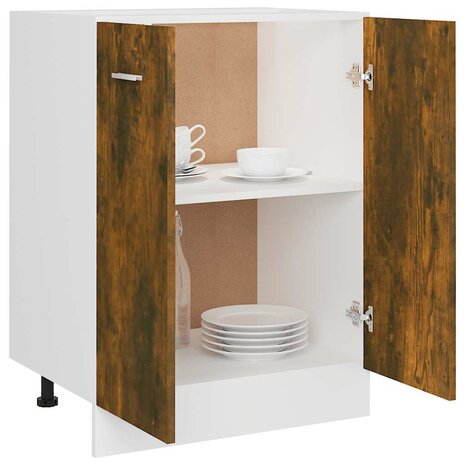 Onderkast Lyon 60x46x81,5 cm bewerkt hout gerookt eikenkleurig 4