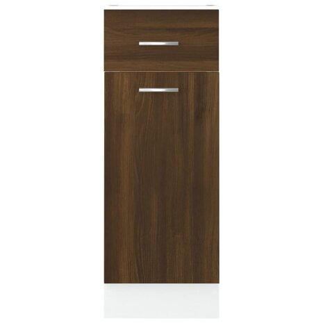 Onderkast met lade Lyon 30x46x81,5 cm bewerkt hout bruin eikenkleur 5